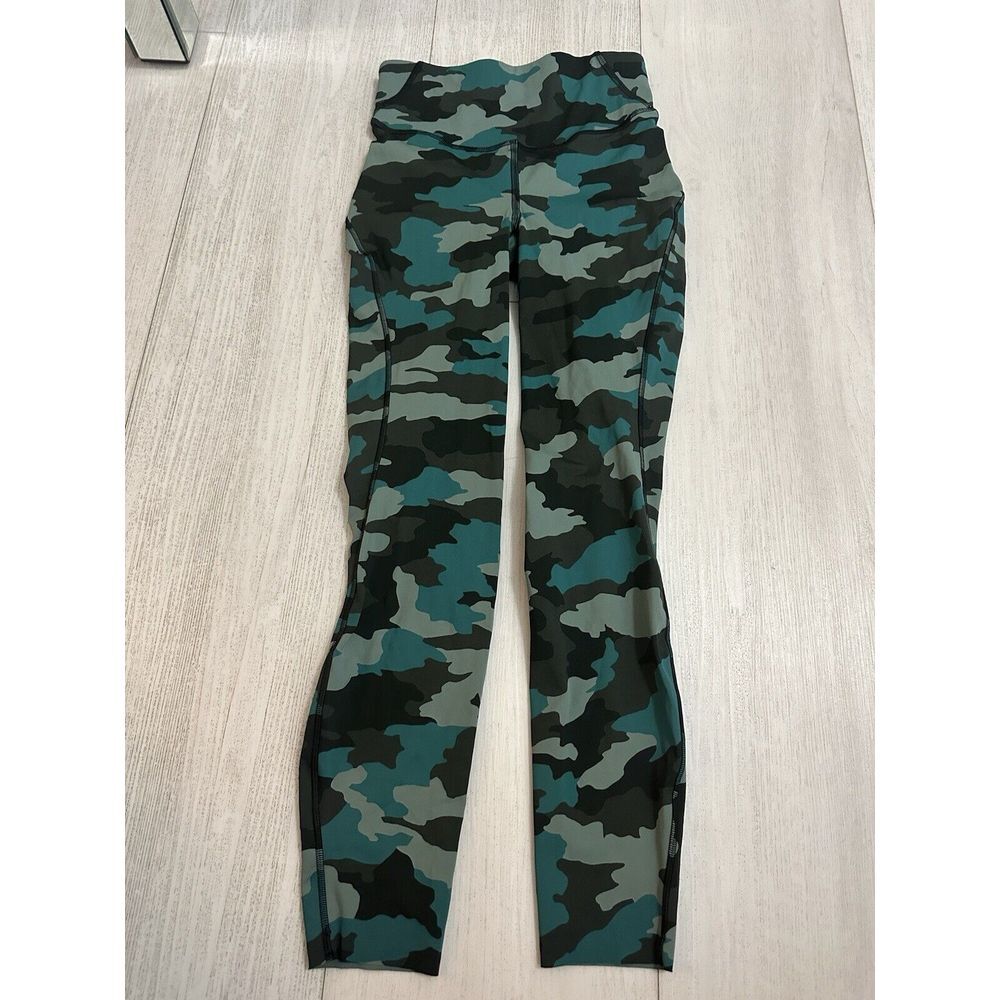 Lululemon Base Pace High Rise Running Tight 25" Heritage 365 Tidewater Camo Sz 4